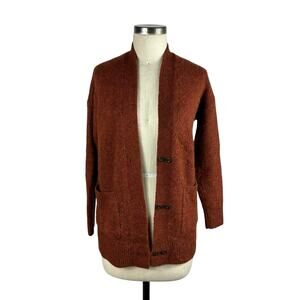MADEWELL Allston Double-Button Cardigan Sweater Women's Size XXS Rust Red‎